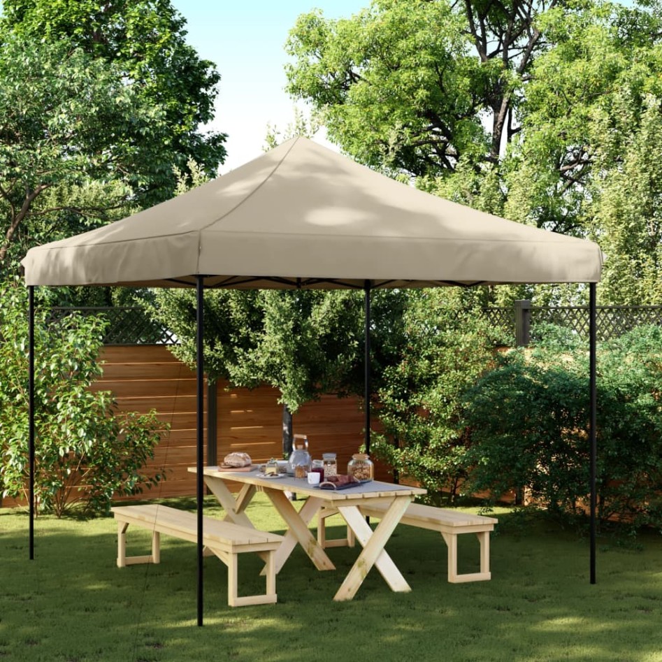 Tienda de fiesta plegable Pop-Up taupe 292x292x315