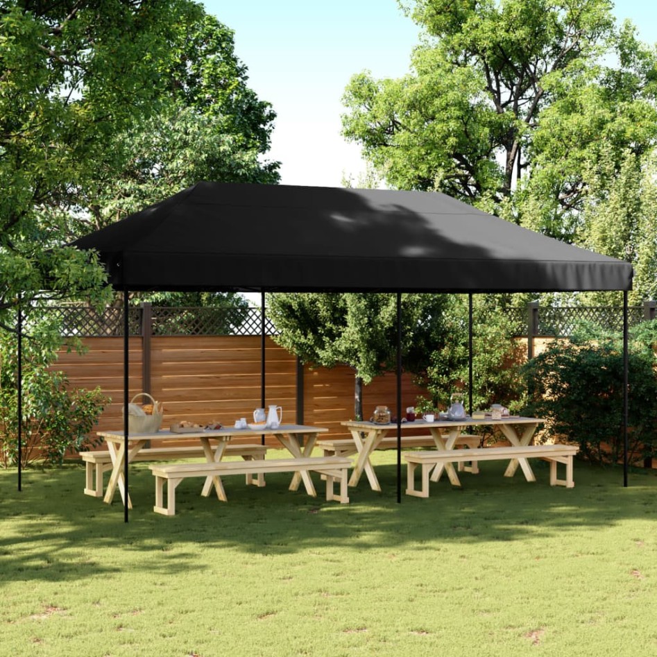 Tienda de fiesta plegable Pop-Up negra 580x292x315