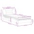 Cama con colchón cuero sintético negro 90x190