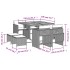 Set comedor de jardín 9 pzas con cojines ratán sintético
