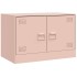 Muebles para TV 2 unidades acero rosa 67x39x44