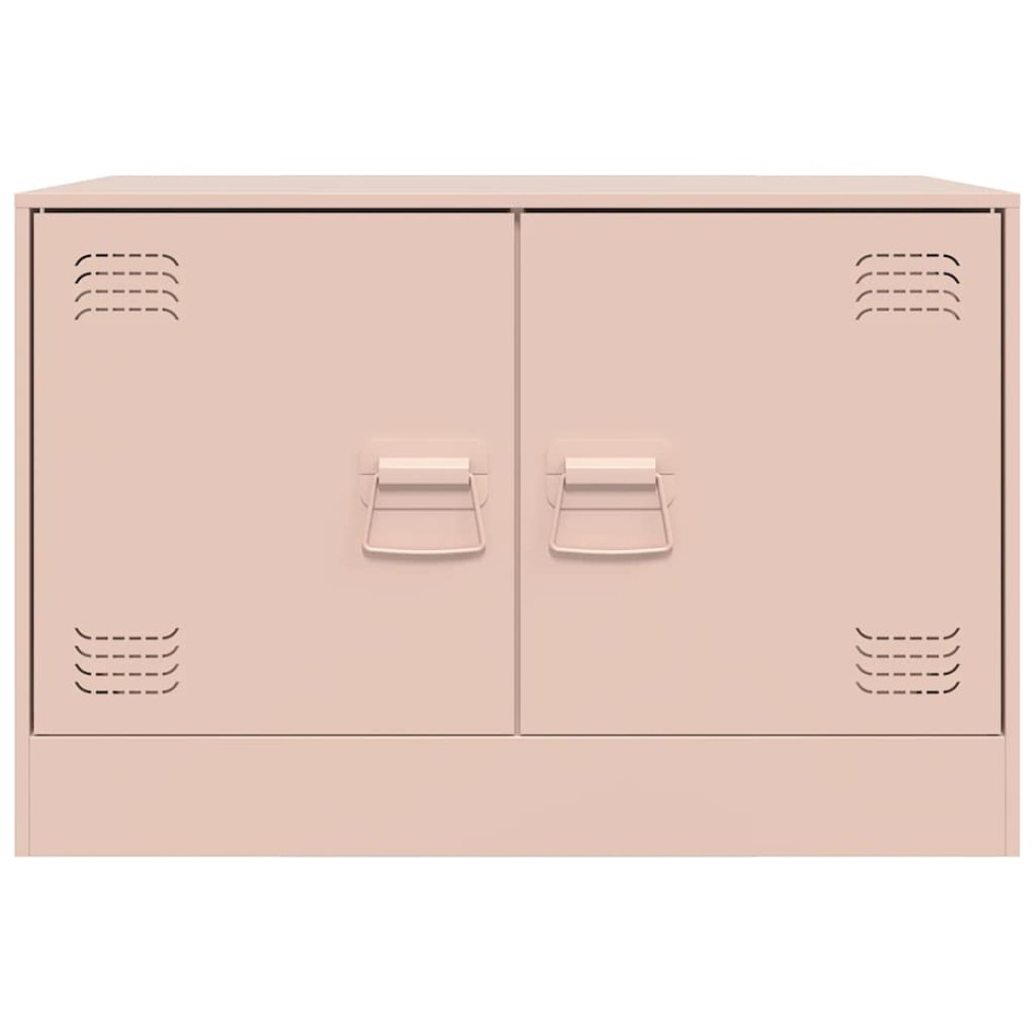 Muebles para TV 2 unidades acero rosa 67x39x44