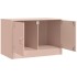 Muebles para TV 2 unidades acero rosa 67x39x44