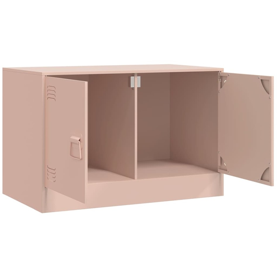 Muebles para TV 2 unidades acero rosa 67x39x44
