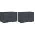 Muebles para TV 2 unidades acero gris antracita 67x39x44
