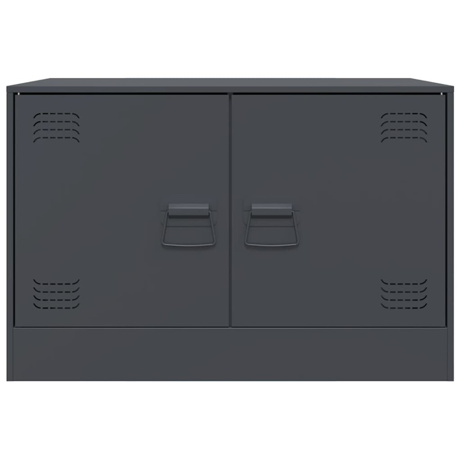 Muebles para TV 2 unidades acero gris antracita 67x39x44
