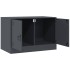 Muebles para TV 2 unidades acero gris antracita 67x39x44