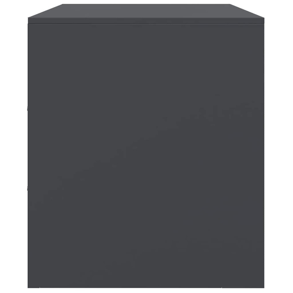 Muebles para TV 2 unidades acero gris antracita 67x39x44