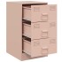 Mesitas de noche 2 unidades acero rosa 34,5x39x62