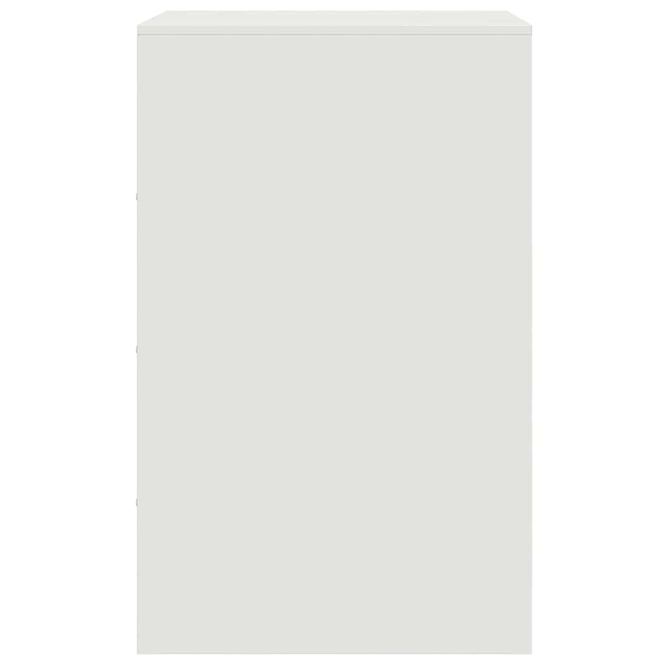 Mesitas de noche 2 unidades acero blanco 34,5x39x62