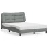 Cama con colchón tela gris claro 140x190