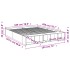 Estructura de cama madera de ingeniería blanca 180x200