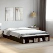Estructura de cama madera de ingeniería negra 160x200 cm