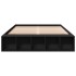 Estructura de cama madera de ingeniería negra 160x200