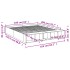 Estructura de cama madera de ingeniería negra 160x200