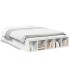 Estructura de cama madera de ingeniería blanca 135x190