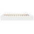 Estructura de cama madera de ingeniería blanca 135x190
