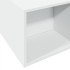 Estructura de cama madera de ingeniería blanca 135x190