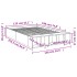 Estructura de cama madera de ingeniería blanca 135x190