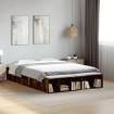Estructura de cama madera de ingeniería roble ahumado 120x190cm