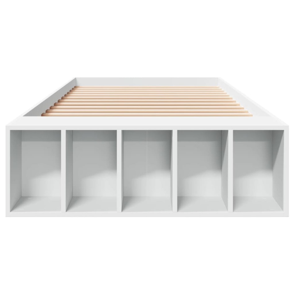 Estructura de cama madera de ingeniería blanca 90x200