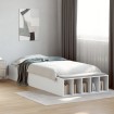 Estructura de cama madera de ingeniería blanca 100x200 cm