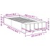 Estructura de cama madera de ingeniería roble Sonoma 100x200