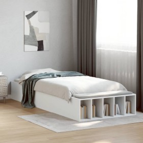 Estructura de cama madera de ingeniería blanca 90x190