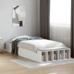 Estructura de cama madera de ingeniería blanca 90x190 cm