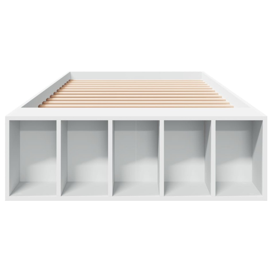 Estructura de cama madera de ingeniería blanca 90x190