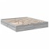 Cama con cajones madera ingeniería gris Sonoma 200x200