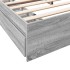 Cama con cajones madera ingeniería gris Sonoma 200x200