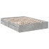 Cama con cajones madera ingeniería gris hormigón 140x200