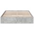 Cama con cajones madera ingeniería gris hormigón 140x200