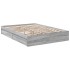Cama con cajones madera ingeniería gris Sonoma 140x200
