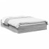 Cama con cajones madera ingeniería gris Sonoma 120x200