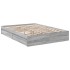 Cama con cajones madera ingeniería gris Sonoma 120x200