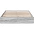 Cama con cajones madera ingeniería gris Sonoma 120x200