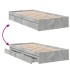Cama con cajones madera ingeniería gris hormigón 100x200
