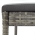 Mesa y taburetes de jardín 3 pzas madera acacia ratán PE