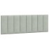 Cama con colchón terciopelo gris claro 120x200