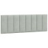 Cama con colchón terciopelo gris claro 140x190