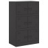 Aparador de acero negro 67x39x107