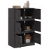 Aparador de acero negro 67x39x107