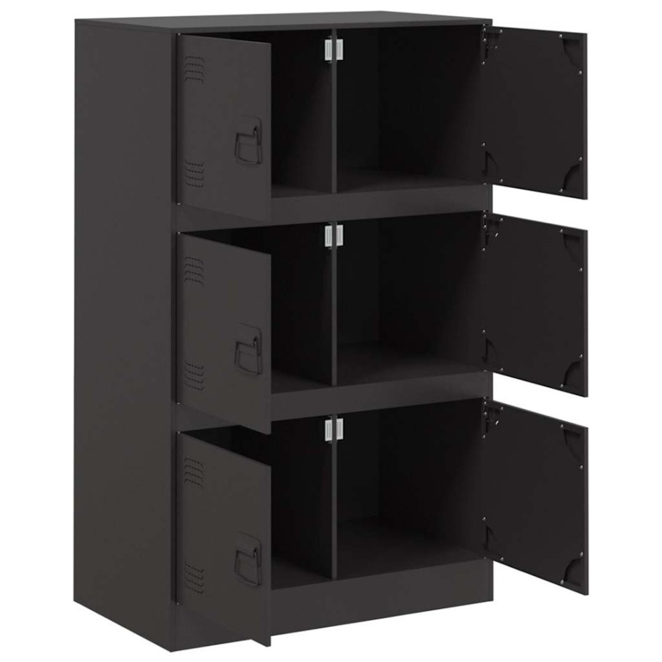 Aparador de acero negro 67x39x107