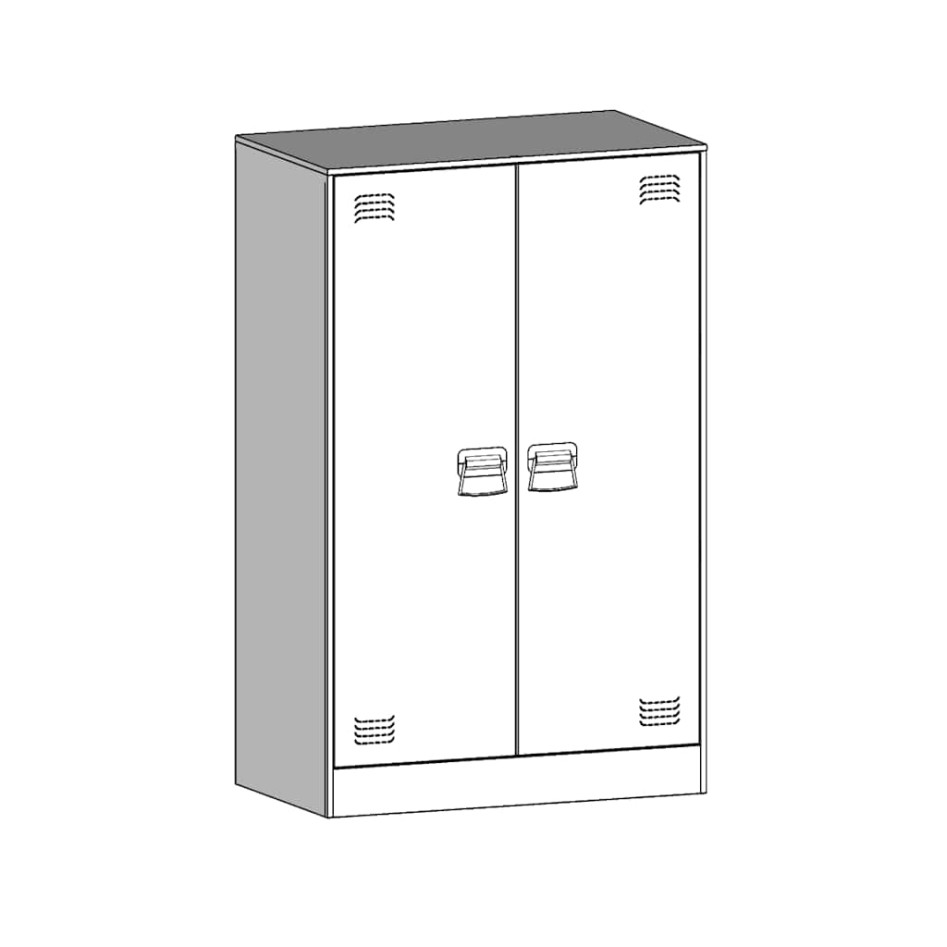 Aparador de acero rosa 67x39x107