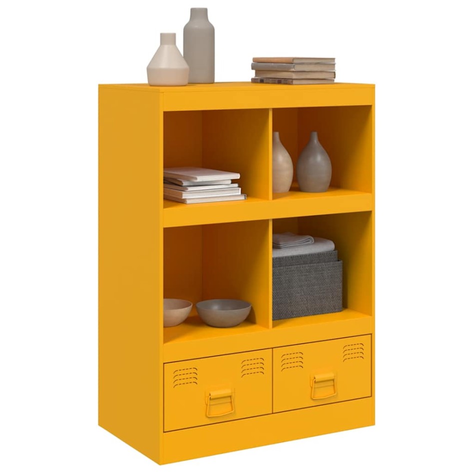 Aparador de acero amarillo mostaza 67x39x95