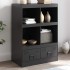 Aparador de acero negro 67x39x95