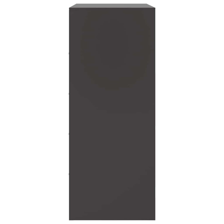 Aparador de acero negro 67x39x95