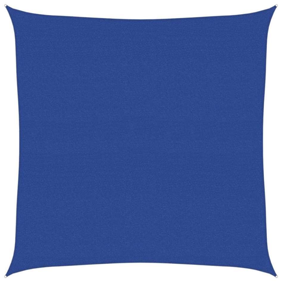 Toldo de vela cuadrado HDPE azul 160 g/m² 7x7